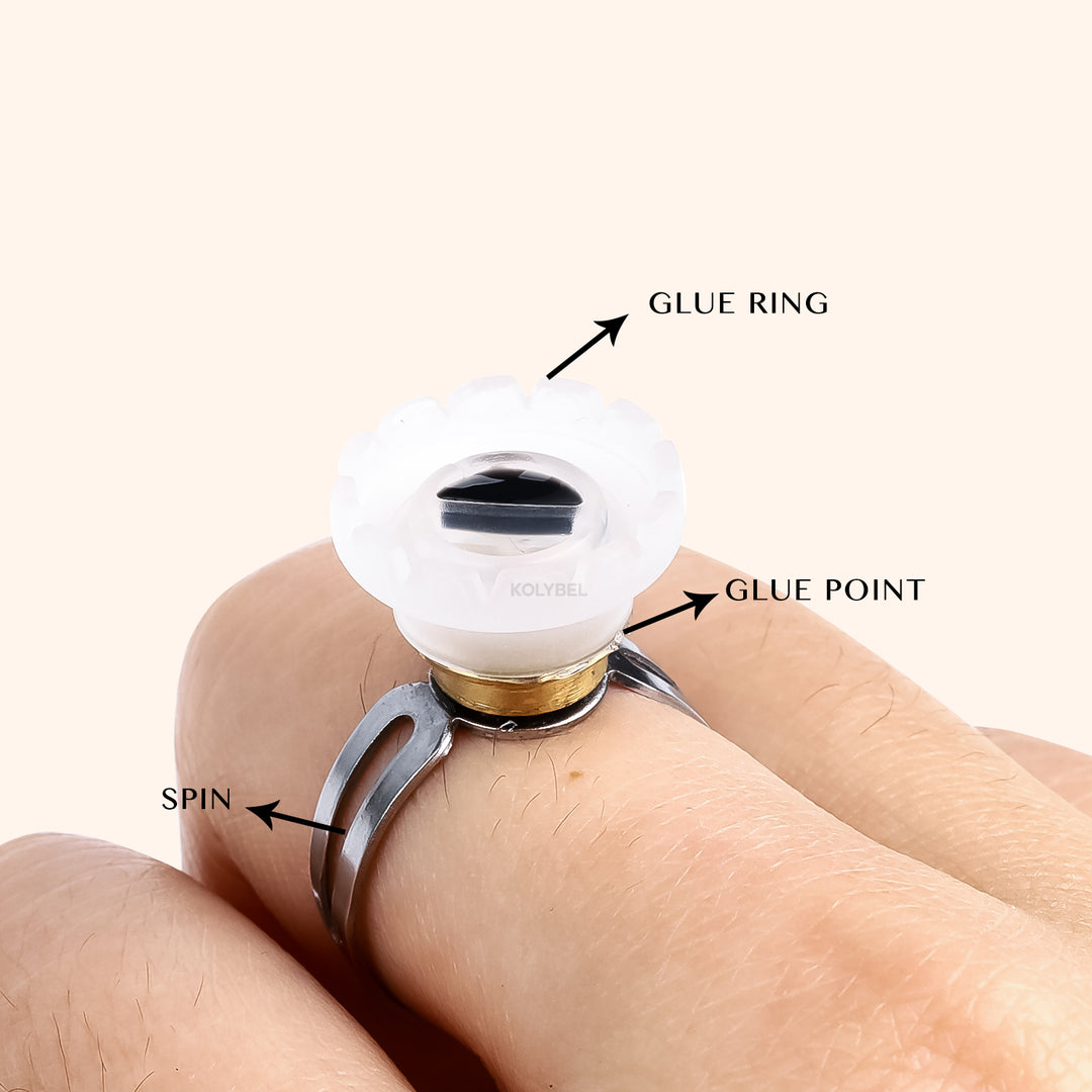 Spinning Ring Holder For Eyelashes Extension-kolybel