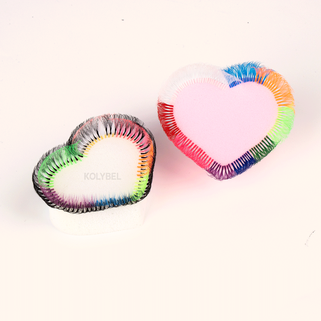 Heart Shaped Cosmetic Sponge (4pcs/pack)-kolybel