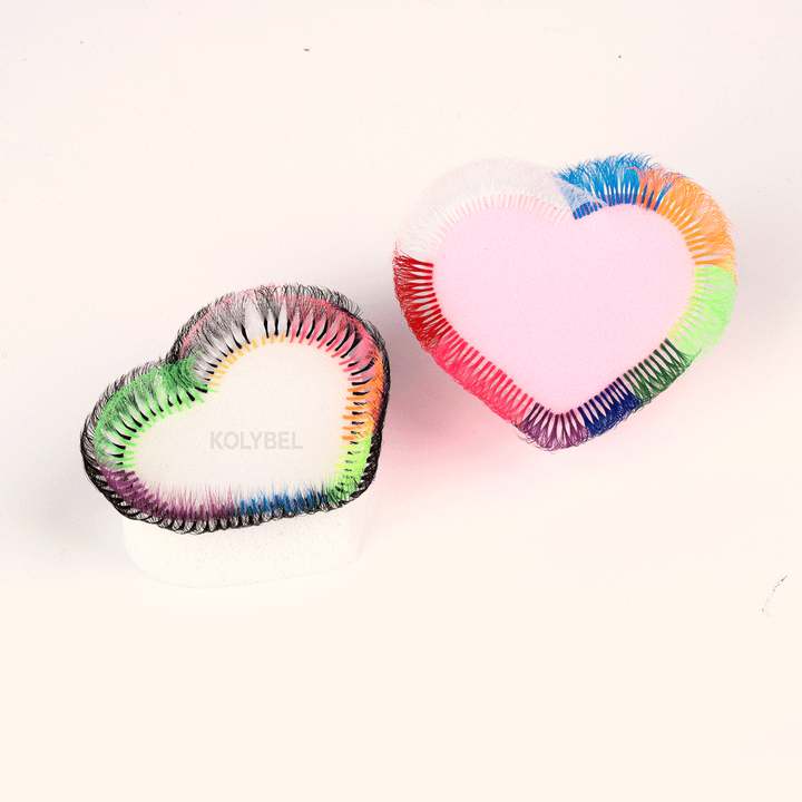 Heart Shaped Cosmetic Sponge (4pcs/pack)-kolybel