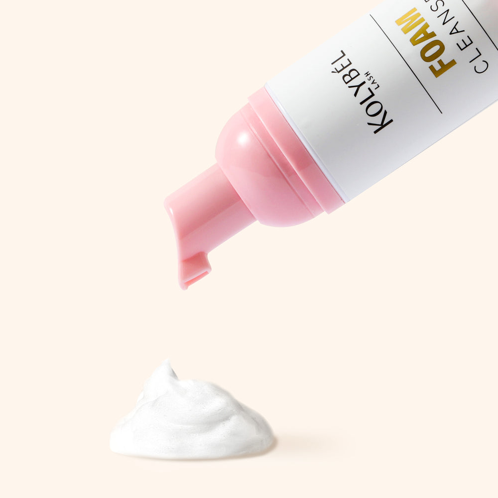 Pink Bottle Eyelash Extensions Lash Foaming Shampoo Cleanser （60 ML)Blank Lable/Lable - Kolybel
