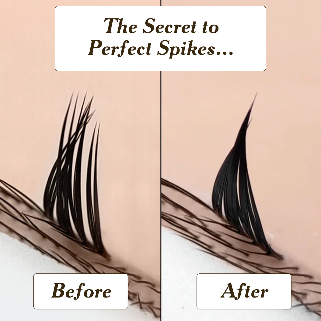 Mini lash spike styler sealant for defining spiky lashes & extending lash look. 5 x 1.5ml travel tubes, soft brush, water-resistant——KOLYBEL