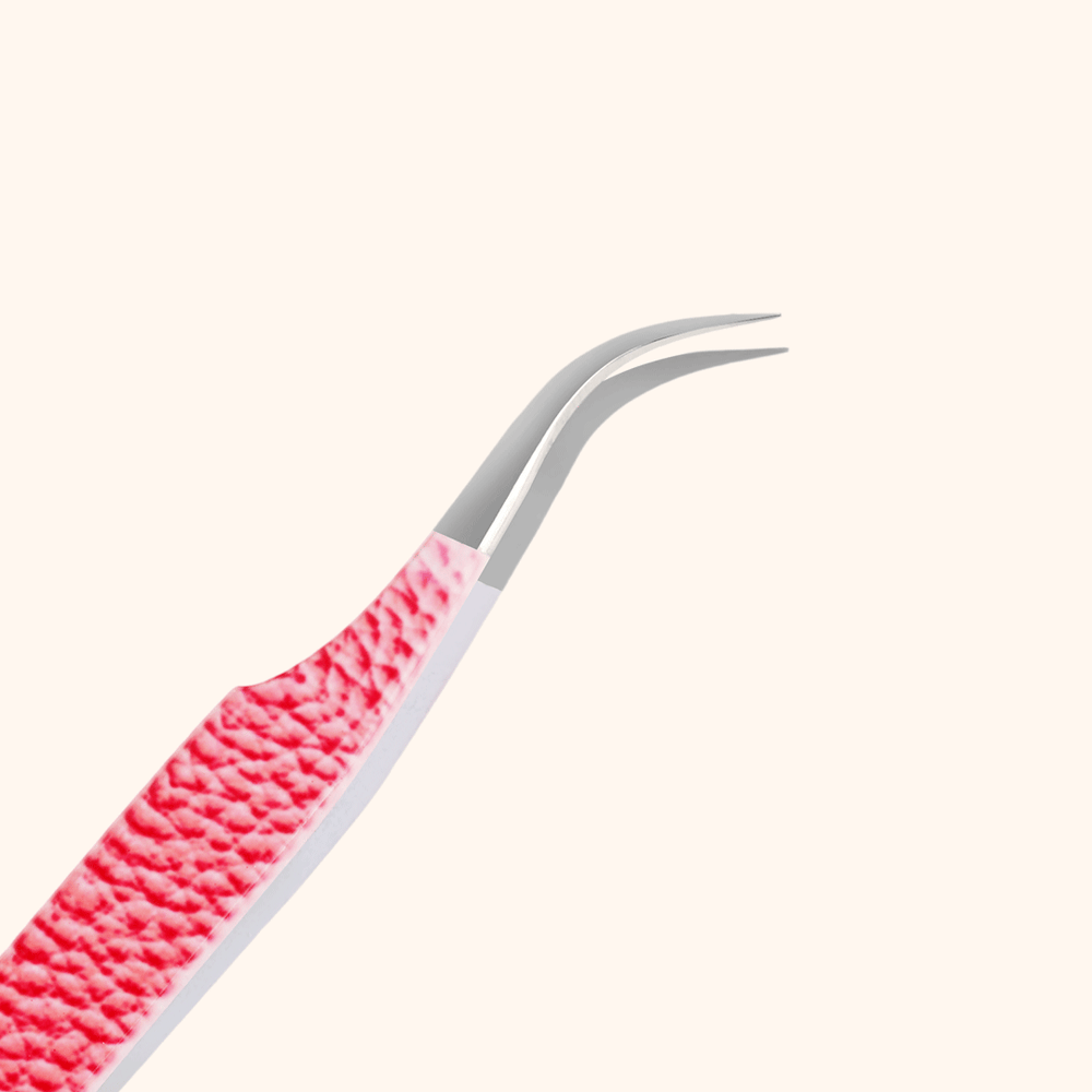 KP-14 Pink Marbling Tweezers For Eyelash Extension