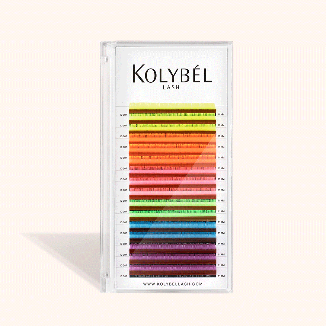 Neon Glow Fluorescent Colorful Lash Extensions 0.07mm(16 Rows)