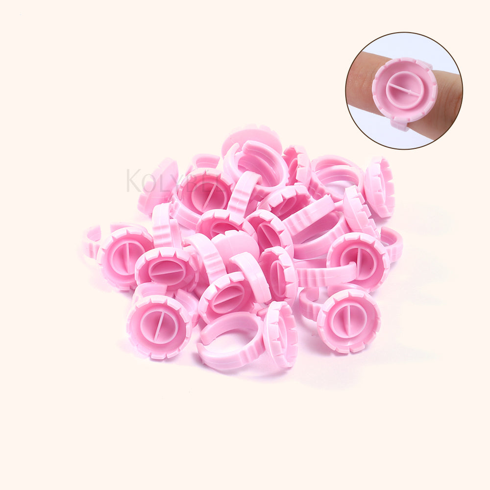 Round-shaped Disposable Glue Finger Ring Cup(100pcs)-kolybel