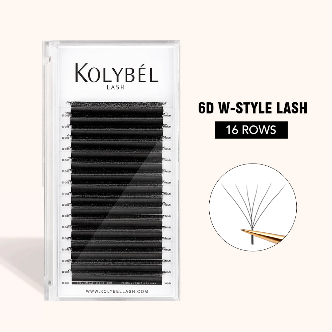 W Style 6D Premade Volume Fan Lashes (16 Rows)