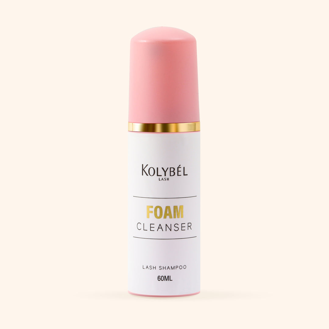 Pink Bottle Eyelash Extensions Lash Foaming Shampoo Cleanser （60 ML)Blank Lable/Lable - Kolybel