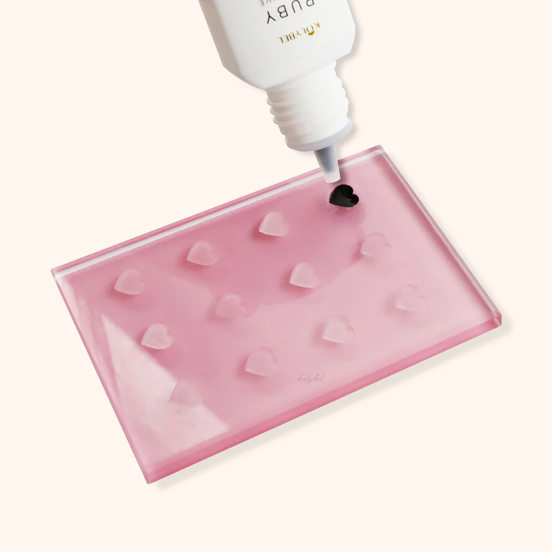 12 Hole Heart-shaped Glue Holder Crystal Pallets-kolybel