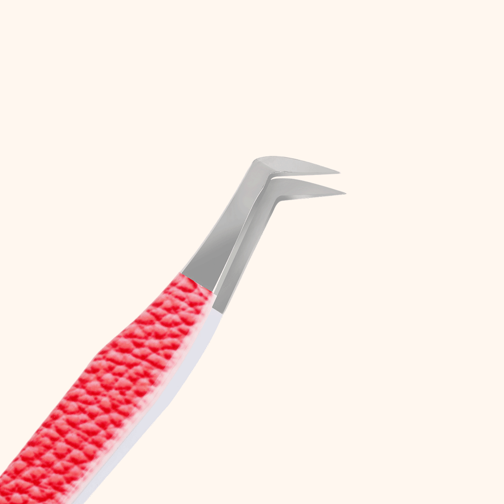KP-16 Pink Marbling Tweezers For Eyelash Extension