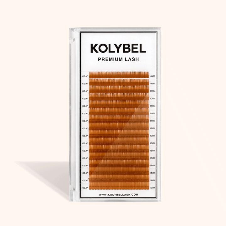 0.07MM Light Brown Premium Lashes Colored Volume Eyelash Extensions