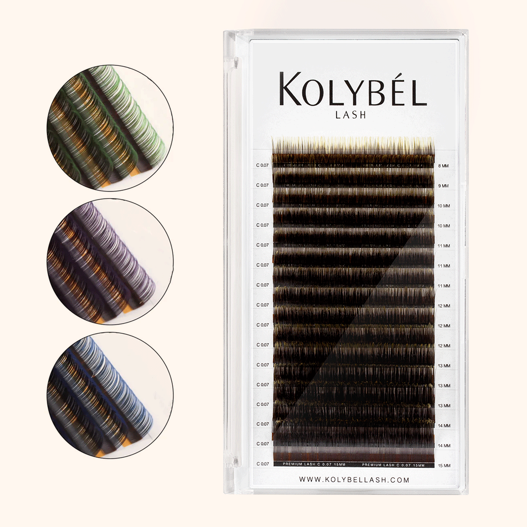 Gradient Colorful Lash Extensions Ombre Lashes 0.07mm(16 Rows)