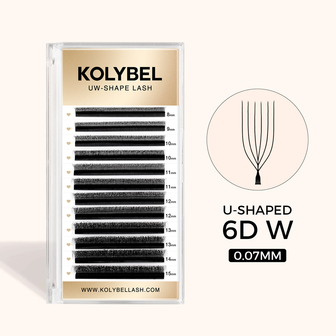 KOLYBEL LASH U-Shape YY Volume Lashes U-Shape W / U-W 6D Lashes UW LASHES