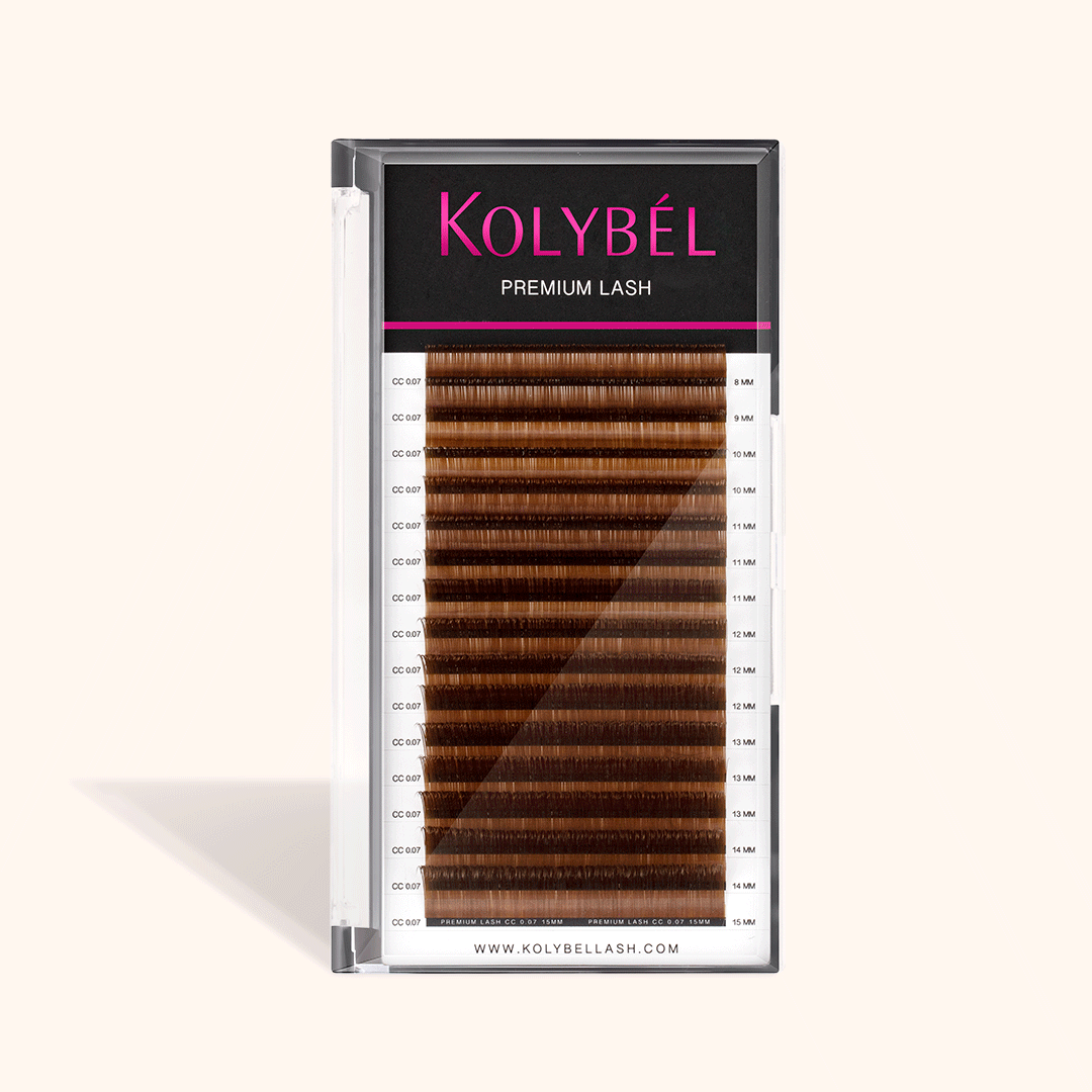 Brown Premium Lashes Colored Volume Eyelash Extensions