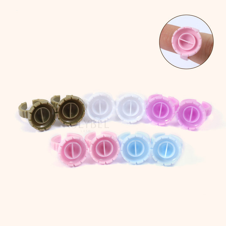 Round-shaped Disposable Glue Finger Ring Cup(100pcs)-kolybel