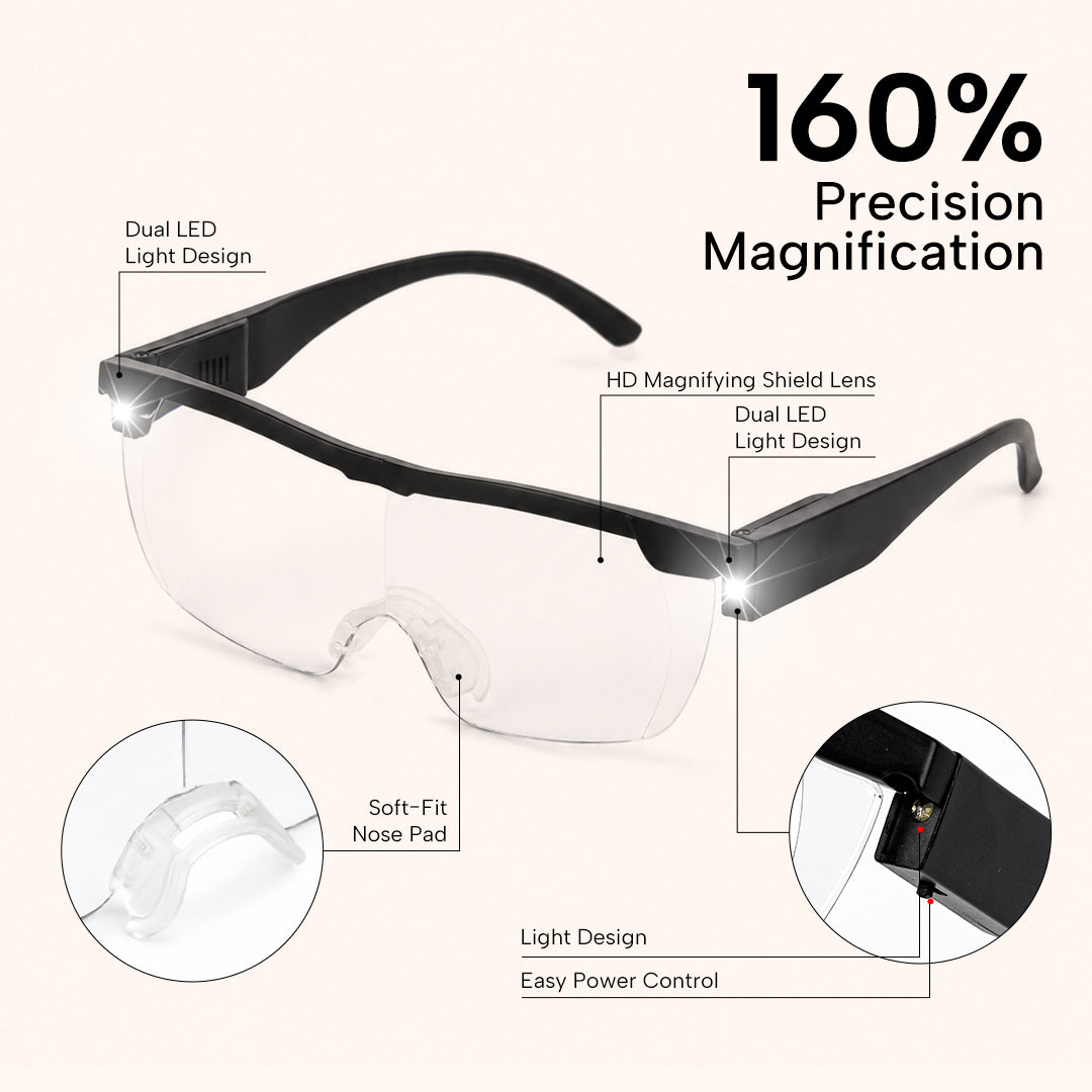 LED Magnifying Glasses with Light for Lash Extensions