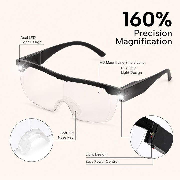 LED Magnifying Glasses with Light for Lash Extensions