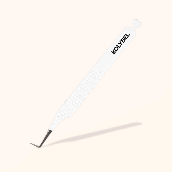KD-11 White Fiber Tweezers For Eyelash Extension