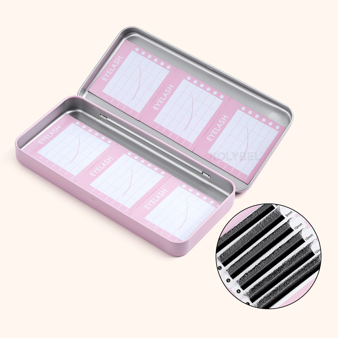 Pink Magnetic Storage Box For Eyelash Extensions