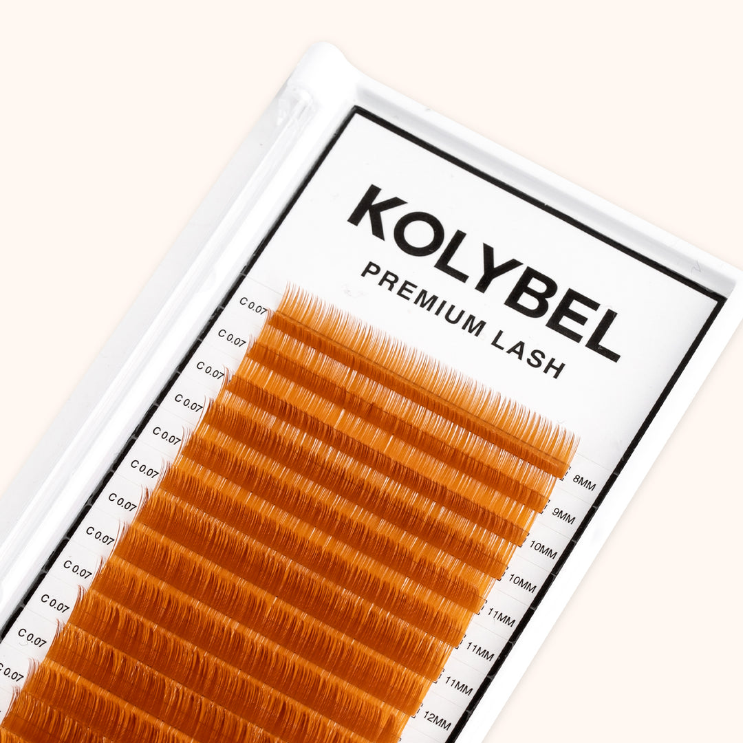 KOLYBEL LASH Brown Premium Lashes Colored Volume Eyelash Extensions