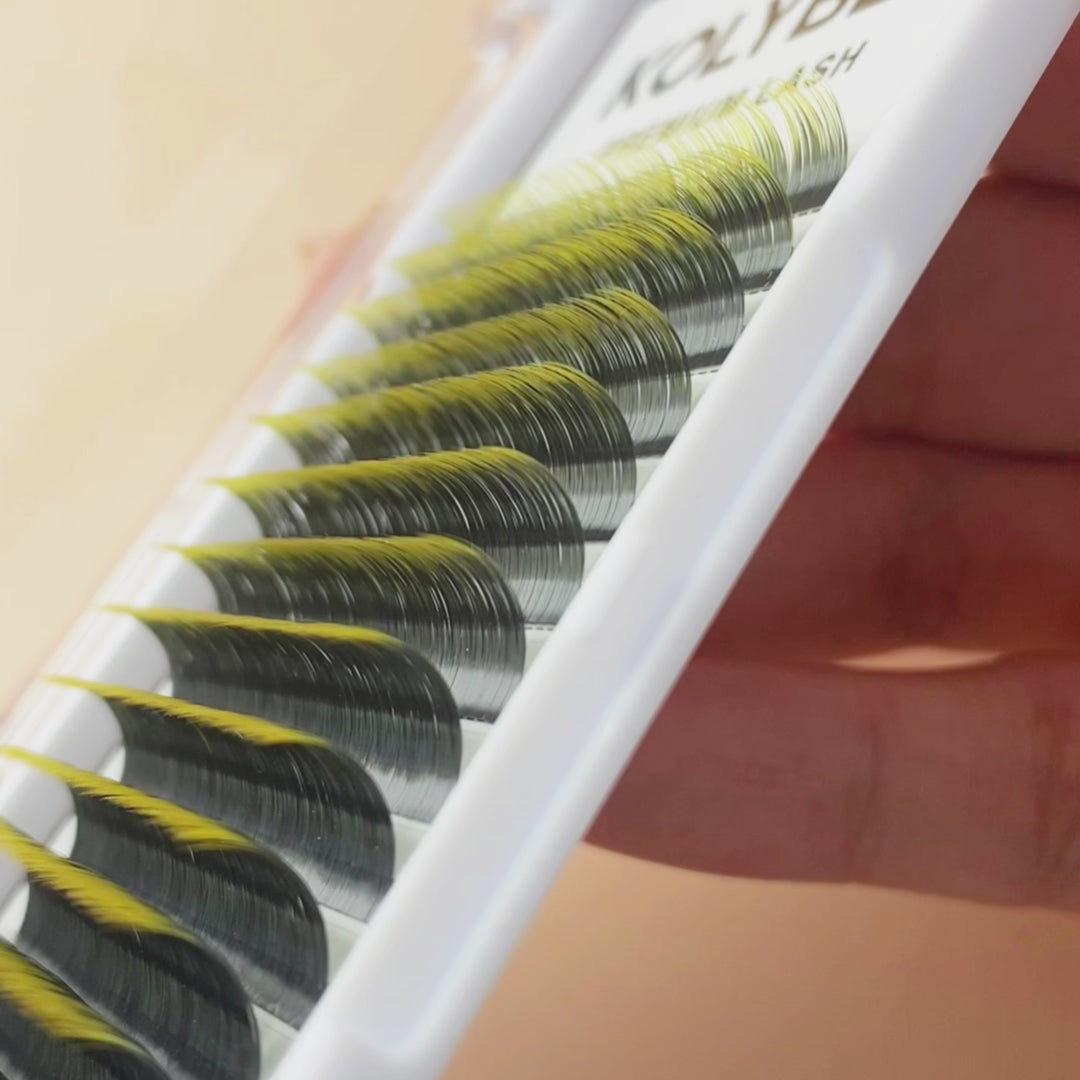 Gradient Colorful Lash Extensions Ombre Lashes 0.07mm(16 Rows)