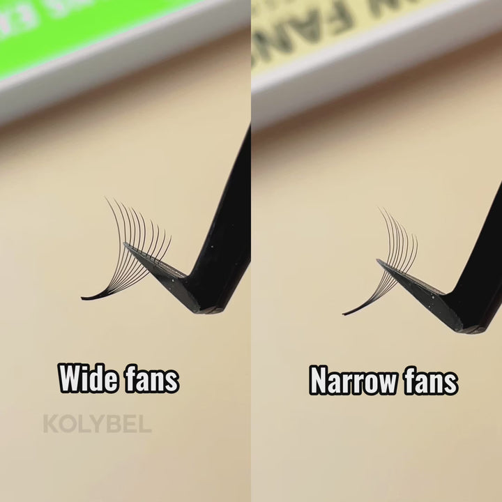 KOLYBEL  Narrow Promade Pointy Base Volume Lash Fans (1000 Fans)