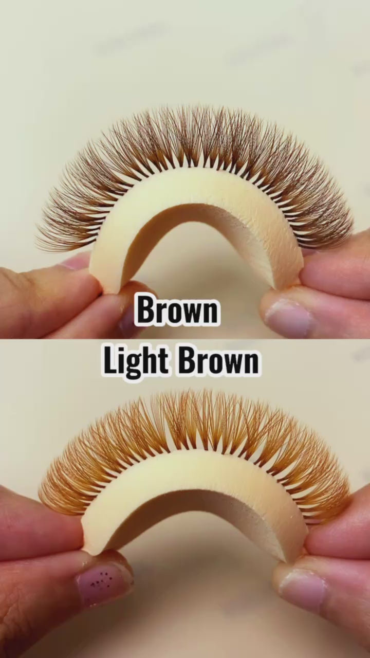 Brown Premium Lashes Colored Volume Eyelash Extensions-kolybel