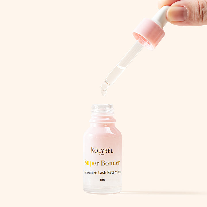 Pink Bottle Super Bonder With Dropper For Eyelash Extension (15ml)-kolybel